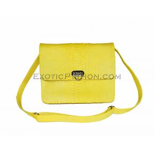 Python clutch purse yellow matt CL-1